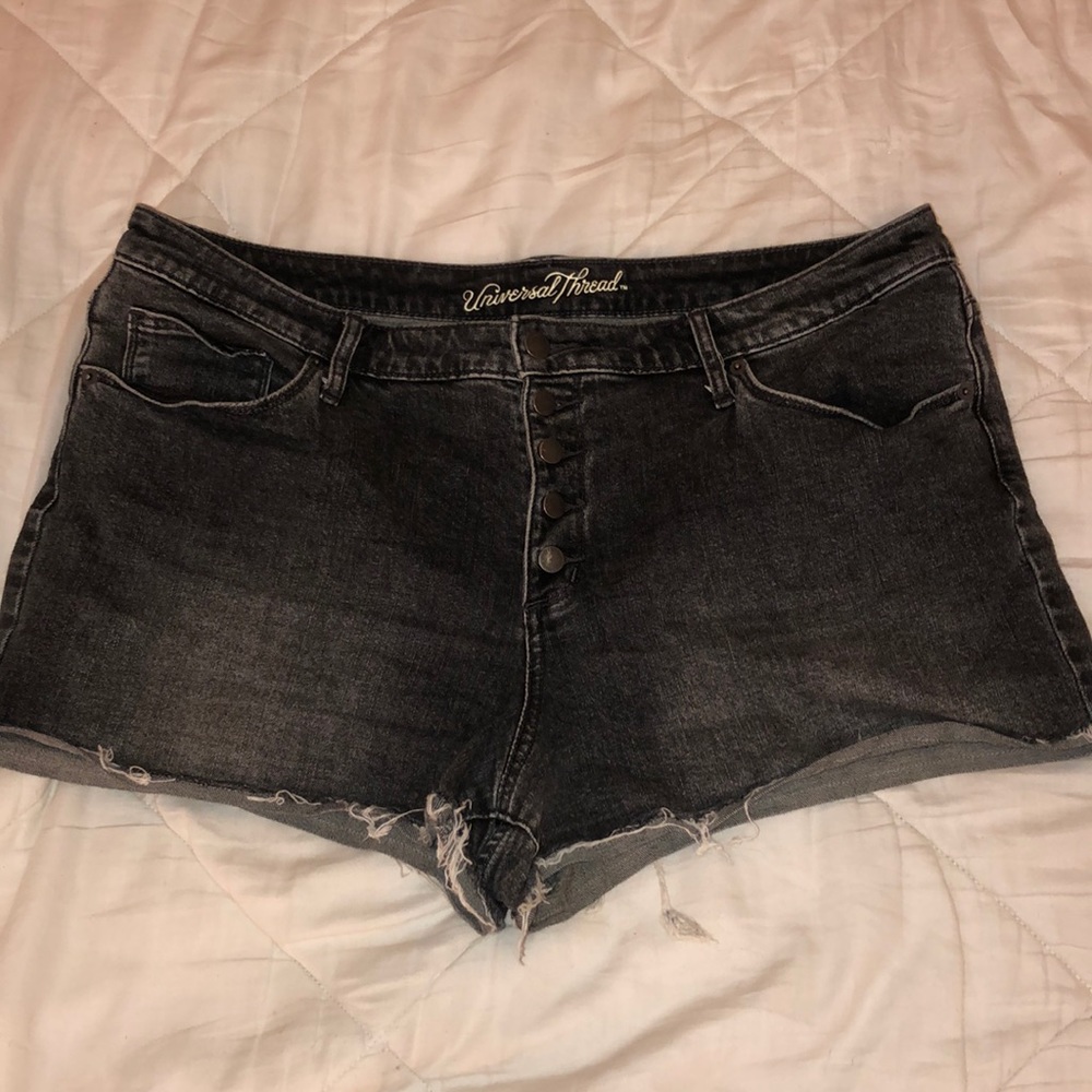 Black/ Grey Denim Size 16 Universal Thread Shorts